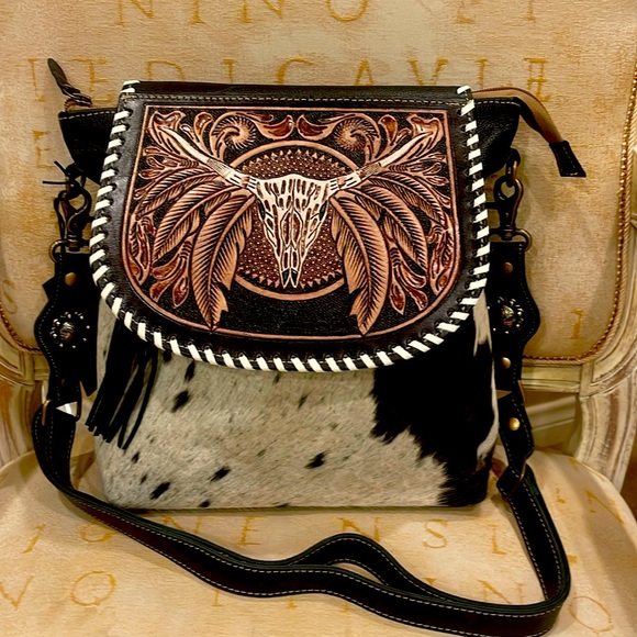 MYRA- SPIRIT OF THE HERD HANDTOOLED BAG (Actual Bag) - Picture 1 of 3